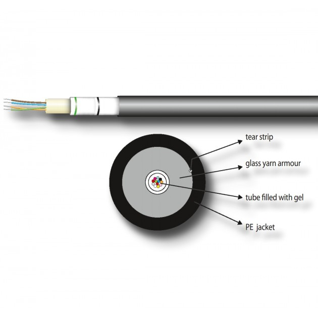 Câble Fibre Optique LSOH - 4 Fibres 50 /125 OM5 - Noir - Prix au mètre -  Trademos