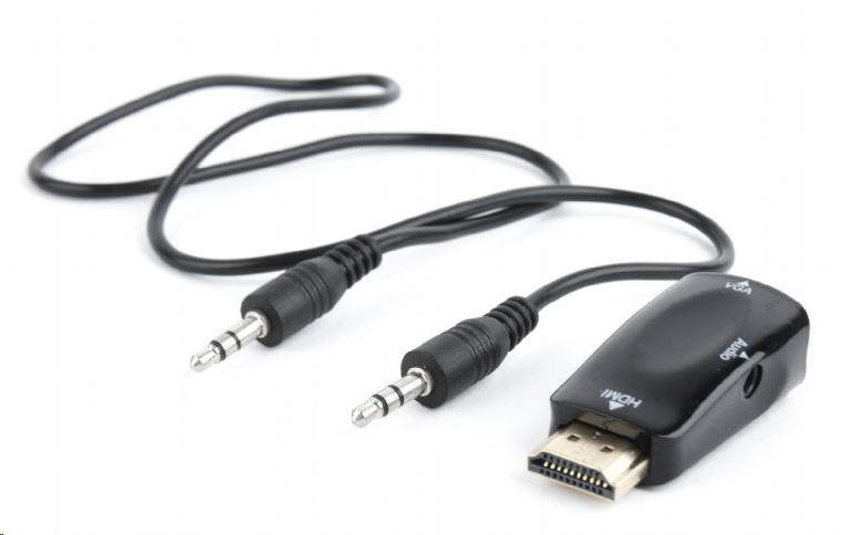 Adaptateur Monobloc HDMI / M vers VGA / F avec prise audio jack