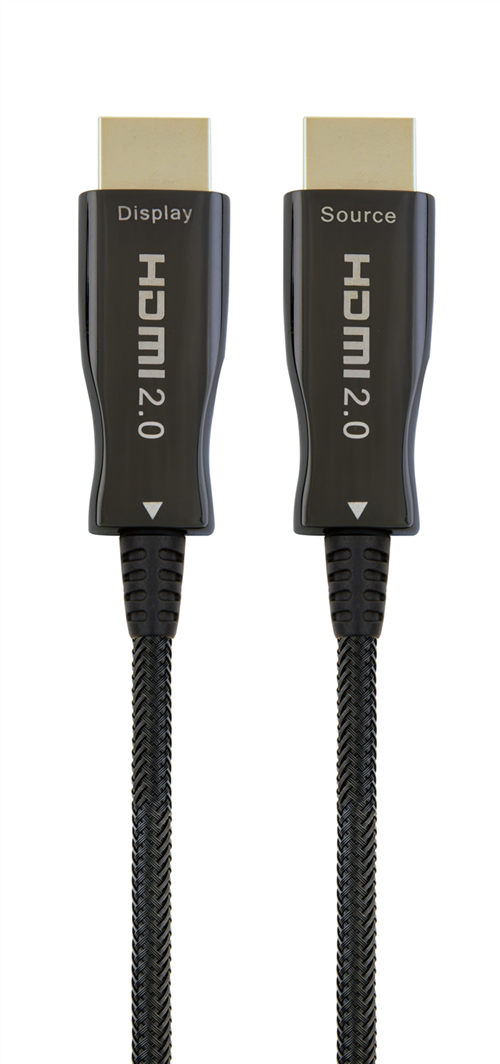 Cordon HDMI 2.0 - 4K 60 Hz - HARC - Fibre Optique - noir - 80 m - Trademos