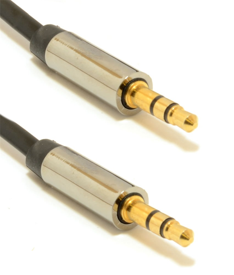 Cordon audio stéréo jack 3.5 mm - Droit / Droit - M / M - HQ - 0.75 m -  Trademos