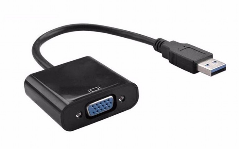 Adaptateur USB 3.0 Type A / M vers VGA / F - Noir - 0.15 m - Trademos